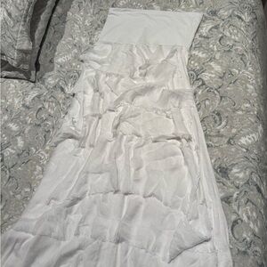 White ruffle dress/ skirt